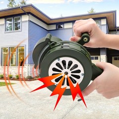Hand Crank Siren Horn, 110 DB Loud Safety Manual Siren, Portable Metal Manual…