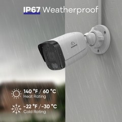 SANNCE 8CH NVR 3MP 5MP POE Security IP Camera System Outdoor Audio Recording AI