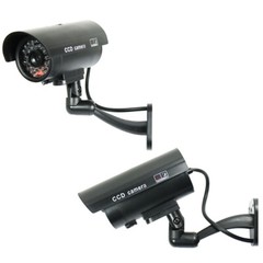 4 Pack IR Bullet Dummy Fake Surveillance Security Camera CCTV with Record Light
