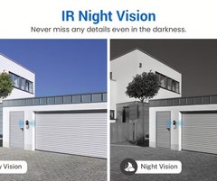 Camera 1080p with Clear Night Vision, Smart Video Door Bell WiFi Battery powered