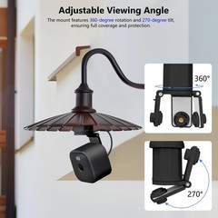 Adjustable Lamp Socket Mount for Blink Outdoor 4/3, Blink Mini, E26/E27 Bulb Hol