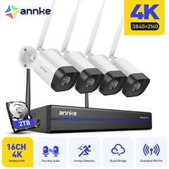 ANNKE 16CH NVR 4K WIFI Security Camera System 8MP Two Way Audio AI Detection 2TB