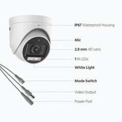 ANNKE 4pcs 5MP CCTV Security Camera Outdoor Color Night Vision Audio Recording