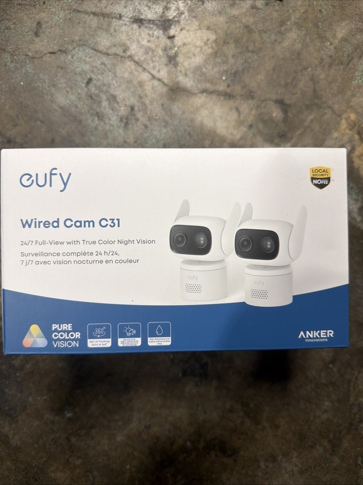 eufy Indoor Outdoor Security Cameras C31 – 2-Pack – New in Box