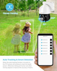 360 4K 8MP POE PTZ Security IP Camera Outdoor 30x Zoom CCTV HIKVISION Compatible
