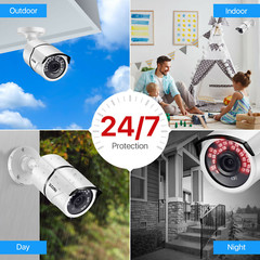 ZOSI 5MP Lite Home Security Camera System H.265+ 8CH CCTV DVR with 1/2TB HDD