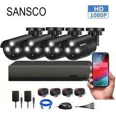 4MP 4CH DVR CCTV Security System 1080P Outdoor Camera Home Surveillance