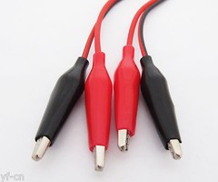 1 pair 1M/3.3FT Alligator Clip to Alligator Clip Electrical Test Cable Leads
