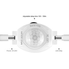 DC 5V 12V 24V PIR Motion Sensor Switch IR Detector for LED Strip