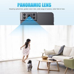 New 180° Mini WIFI Smart Camera 1080P HD Night Vision Security Camera + Battery