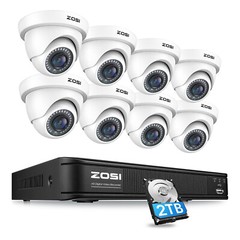 ZOSI 1080P 8CH Home CCTV DVR Security System Outdoor 2MP Camera Motion Detection