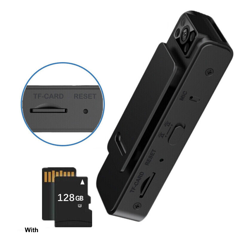 Body Camera W/128GB Card 2023 NEW HD 1080P Noise Reduction Camera For Filming