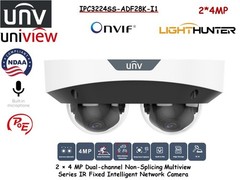 Uniview IPC3224SS-ADF28K-I1 2x 4MP Dual-Channel Multiview Series IR Camera 2.8MM