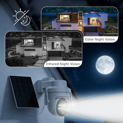 4Pcs Wireless Security Camera System Outdoor WiFi Pan/Tilt Solar Battery Powered