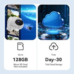 WiFi Solar Camera Outdoor Wireless Security Camera System 3MP IP65 360° Pan/Tilt