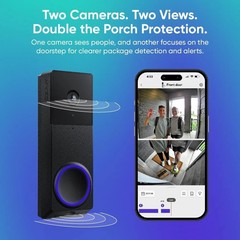 ✅ WYZE Wireless Duo Cam Video Doorbell Chime Included Battery Powered 2K Black ✅