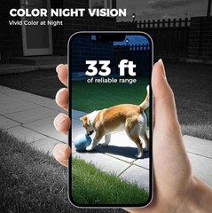 2K Wireless Security Camera Battery Powered AI Motion Color Night Vision IP65