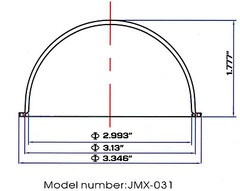 JMX 3.1 Inch Acrylic Indoor / Outdoor CCTV Replacement Clear Camera Dome Housing