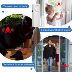 Single Wireless Door Alarm – 90dB Compact Sensor for Safety at Home/Office