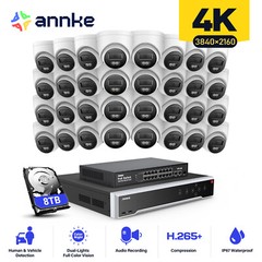 ANNKE H.265+ 32CH 12MP NVR 4K 8MP Audio POE IP Security Camera System Outdoor AI