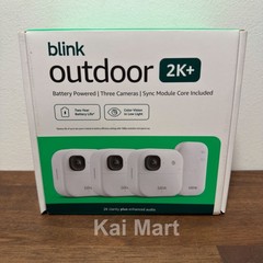 NEW BLINK OUTDOOR 2K+ WIRELESS SECURITY 3 CAMERA SYSTEM – WHITE – SHIPS TODAY