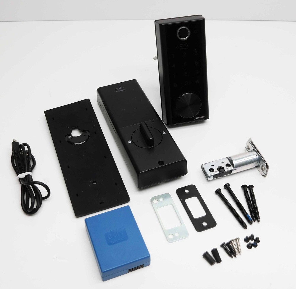 eufy T8520J11 Smart Lock Wi-Fi Replacement Deadbolt – Black NO KEYS