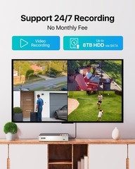 8CH 5MP Lite Security Camera System with AI Human Vehicle Detection, H.265 8 …