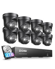 ZOSI 8CH 4K Audio PoE Security IP Camera System 8MP 2TB NVR Color Night Vision