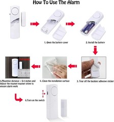 Super Loud 90DB Door Window Alarm for Security Easy Adhesive Mount 20 Pack