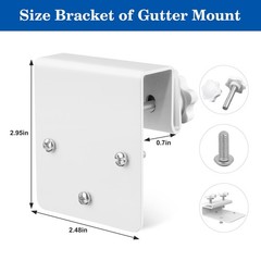 Gutter Mount Bracket 2 Pack for Eufy SoloCam S340/E30/E42 – Fits K-Style, Box