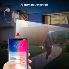 4G Solar Powered 128GB Security PTZ Ultra HD 2K 5MP Home Outdoor Camera S50-4G