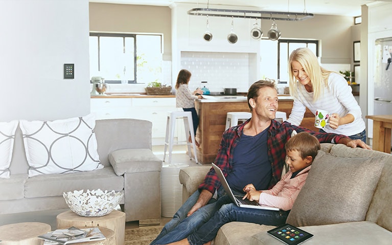 Family enjoying smart home automation benefits
