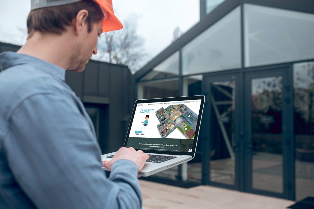 Smart Home Developers builder - testing home automation setup on laptop